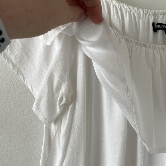 White buffalo blu off-shoulder shirt size XL - Picture 3 of 7